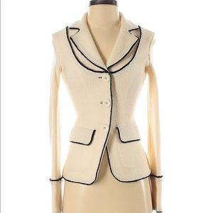 Emporio Armani Women Brown Wool Blazer 2